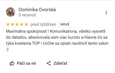 Absolventka školenia