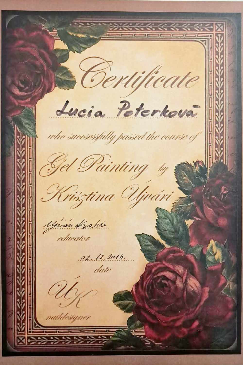 Certifikát 2