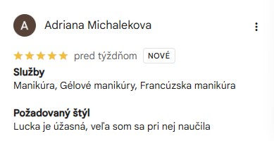 Absolventka školenia